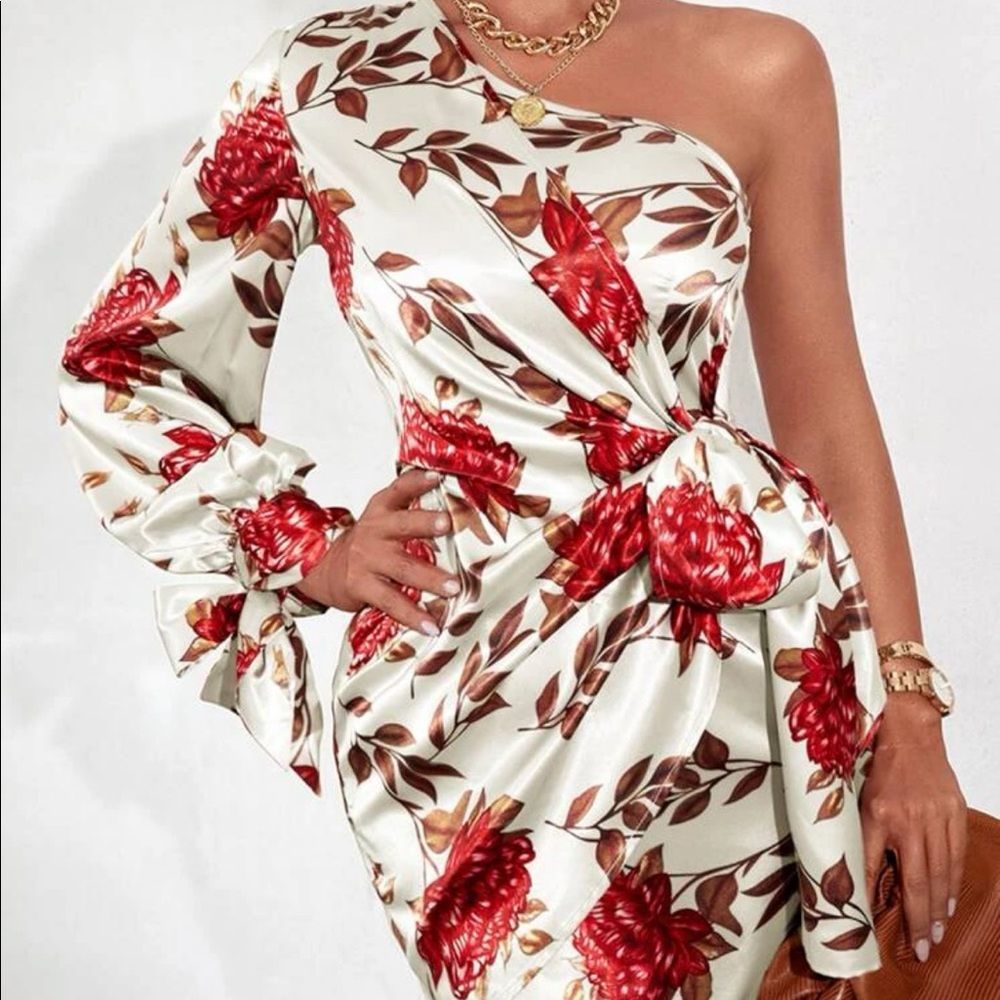 Floral off shoulder dress!!! Never used